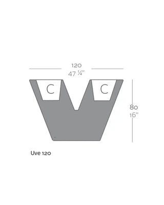 Vondom Uve Planter vase in polyethylene