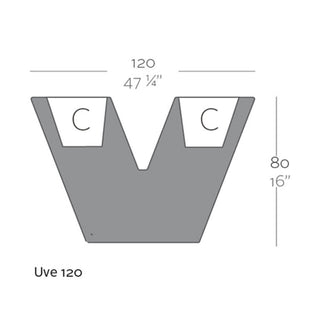 Vondom UVE vase 120x40 h. 80 cm. by Studio Vondom - Buy now on ShopDecor - Discover the best products by VONDOM design