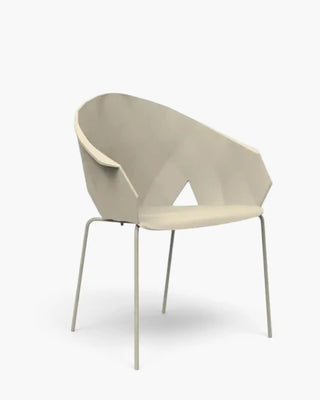 Vondom Vases armchair with polyethylene shell and powder-coated metal legs