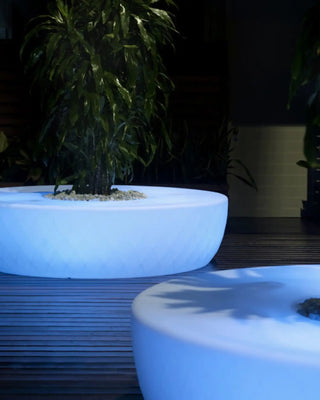 Vondom Vases Island round LED seat with vase in polyethylene