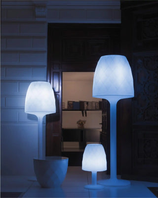 Vondom Vases LED floor lamp in Ice White 2101 polyethylene