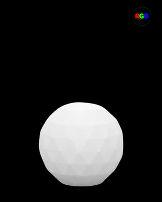 Vondom Vases LED sphere floor lamp in Ice White 2101 polyethylene