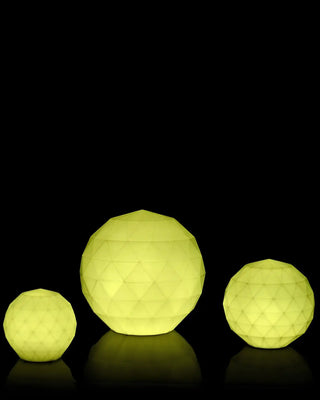 Vondom Vases LED sphere floor lamp in Ice White 2101 polyethylene