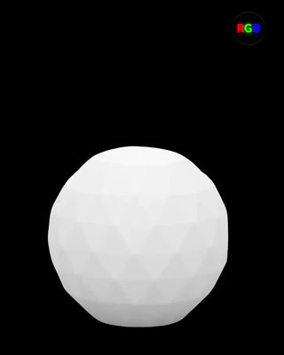 Vondom Vases LED sphere floor lamp in Ice White 2101 polyethylene