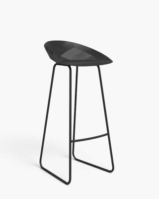 Vondom Vases bar stool with polypropylene shell and powder-coated metal cantilever base