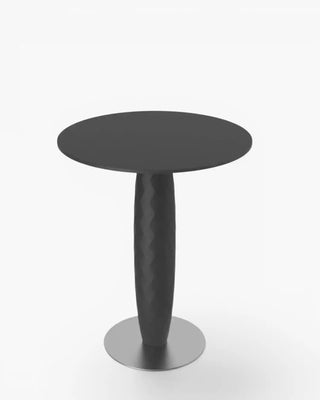 Vondom Vases table with stainless steel base and round top HPL