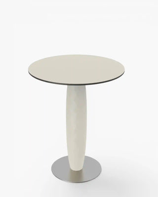 Vondom Vases table with stainless steel base and round top HPL