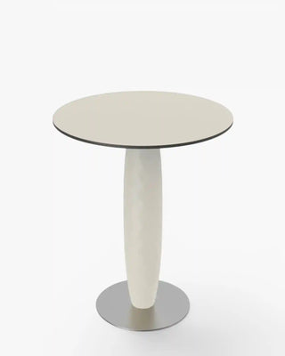 Vondom Vases table with stainless steel base and round top HPL