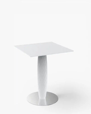 Vondom Vases table with stainless steel base and square top HPL