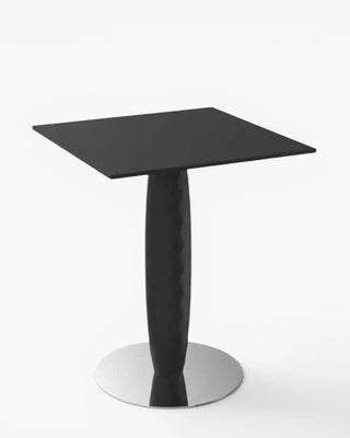 Vondom Vases table with stainless steel base and square top HPL