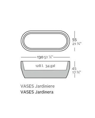 Vondom Vases Planter rectangular vase in polyethylene