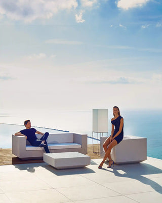 Vondom Vela lounge chair in polyethylene with upholstered cushions