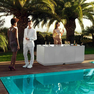 Vondom Vela Barra Catering bar counter 200 cm with ice bucket white - Buy now on ShopDecor - Discover the best products by VONDOM design