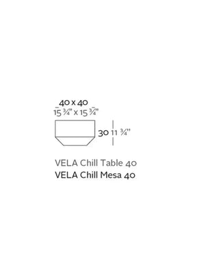 Vondom Vela low square coffee table in polyethylene