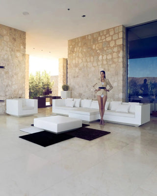 Vondom Vela low square coffee table in polyethylene