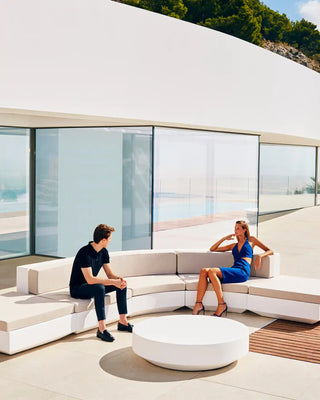 Vondom Vela low round coffee table in polyethylene