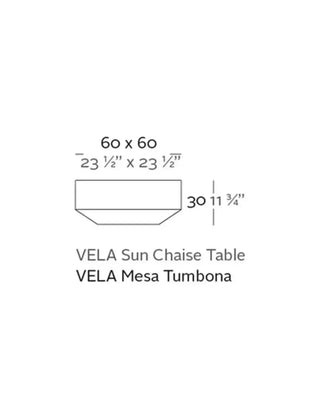 Vondom Vela low square coffee table in polyethylene