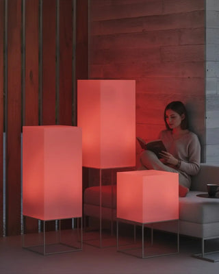 Vondom Vela High LED floor lamp in Ice White 2101 polyethylene