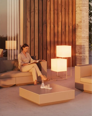 Vondom Vela LED floor lamp in Ice White 2101 polyethylene