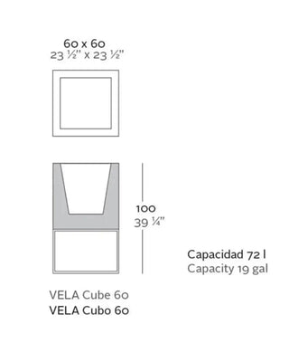 Vondom Vela Planter vase in polyethylene