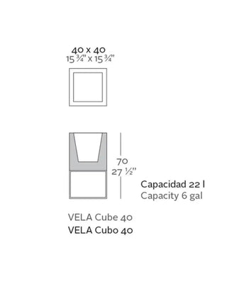 Vondom Vela Planter vase in polyethylene