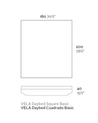 Vondom Vela daybed in polyethylene with upholstered cushion