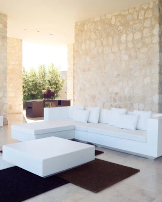 Vondom Vela sofa 90° corner module in polyethylene with upholstered cushions