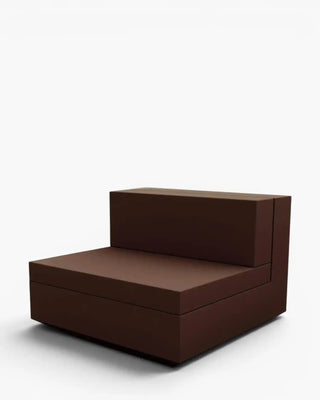 Vondom Vela sofa central armless module in polyethylene with upholstered cushions
