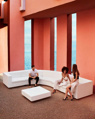 Vondom Vela sofa central armless module in polyethylene with upholstered cushions