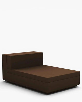 Vondom Vela chaise longue central module in polyethylene with upholstered cushion