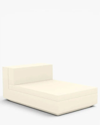 Vondom Vela chaise longue central module in polyethylene with upholstered cushion