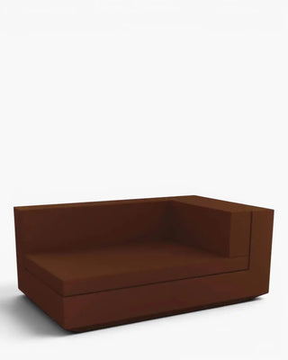 Vondom Vela chaise longue left/right module in polyethylene with upholstered cushion