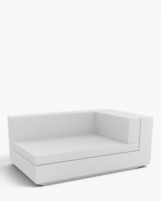 Vondom Vela chaise longue left/right module in polyethylene with upholstered cushion