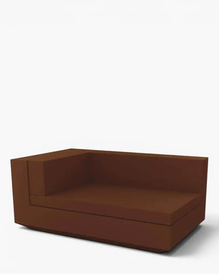 Vondom Vela chaise longue left/right module in polyethylene with upholstered cushion