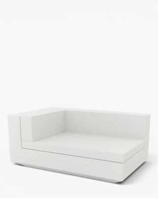 Vondom Vela chaise longue left/right module in polyethylene with upholstered cushion