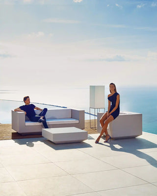 Vondom Vela sofa end module in polyethylene with upholstered cushions