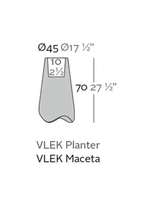 Vondom Pal High Planter vase in polyethylene