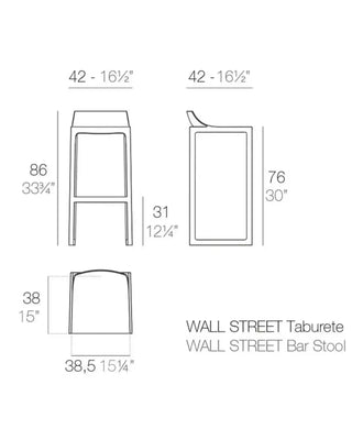 Vondom Wall Street stool in polypropylene