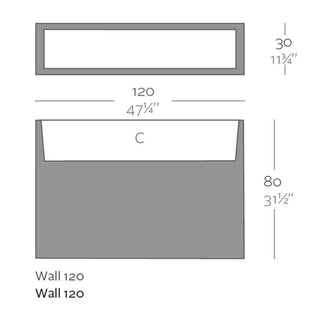 Vondom Wall vase 120x40 h.80 cm. by Studio Vondom - Buy now on ShopDecor - Discover the best products by VONDOM design