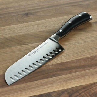 Wusthof Classic Ikon santoku knife with hollow edge 17 cm. black - Buy now on ShopDecor - Discover the best products by WÜSTHOF design