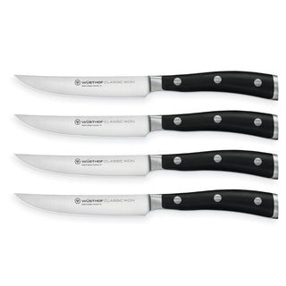 Wusthof Classic Ikon set 4 steak knives black - Buy now on ShopDecor - Discover the best products by WÜSTHOF design