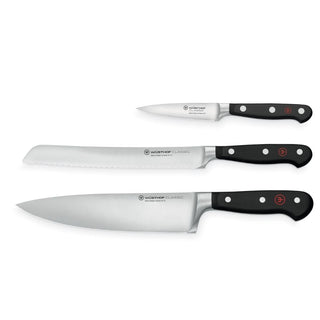 Wusthof Classic set peeling/cook's and bread knife black - Buy now on ShopDecor - Discover the best products by WÜSTHOF design