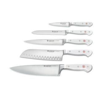 Wusthof Classic White knife block with 5 knives Santoku version - Buy now on ShopDecor - Discover the best products by WÜSTHOF design