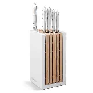 Wusthof Classic White knife block with 5 knives Santoku version - Buy now on ShopDecor - Discover the best products by WÜSTHOF design