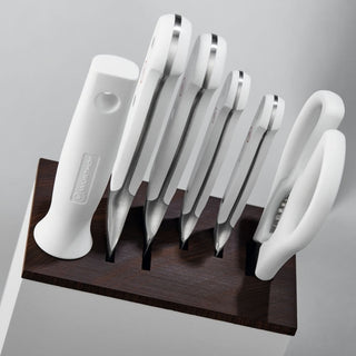 Wusthof Classic White knife block with 6 items Santoku version - Buy now on ShopDecor - Discover the best products by WÜSTHOF design