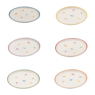 Zafferano Asterisco set 6 dessert plates assorted colors diam. 23 cm. - Buy now on ShopDecor - Discover the best products by ZAFFERANO design