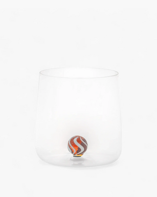 Zafferano Bilia Candy Tumbler transparent with little ball 44 cl - 14.87 oz Zafferano Amber - Buy now on ShopDecor - Discover the best products by ZAFFERANO design