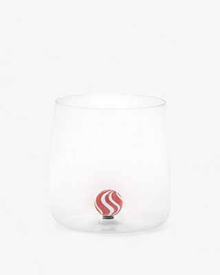 Zafferano Bilia Candy Tumbler transparent with little ball 44 cl - 14.87 oz Zafferano Red - Buy now on ShopDecor - Discover the best products by ZAFFERANO design