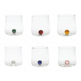 Zafferano Bilia Set 6 tumblers with 6 different colours little balls - Buy now on ShopDecor - Discover the best products by ZAFFERANO design