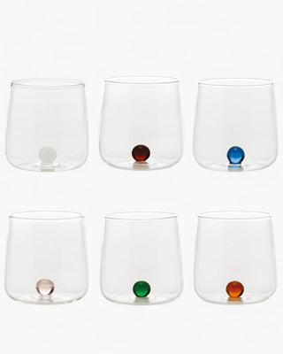 Zafferano Bilia Set 6 tumblers with 6 different colours little balls - Buy now on ShopDecor - Discover the best products by ZAFFERANO design